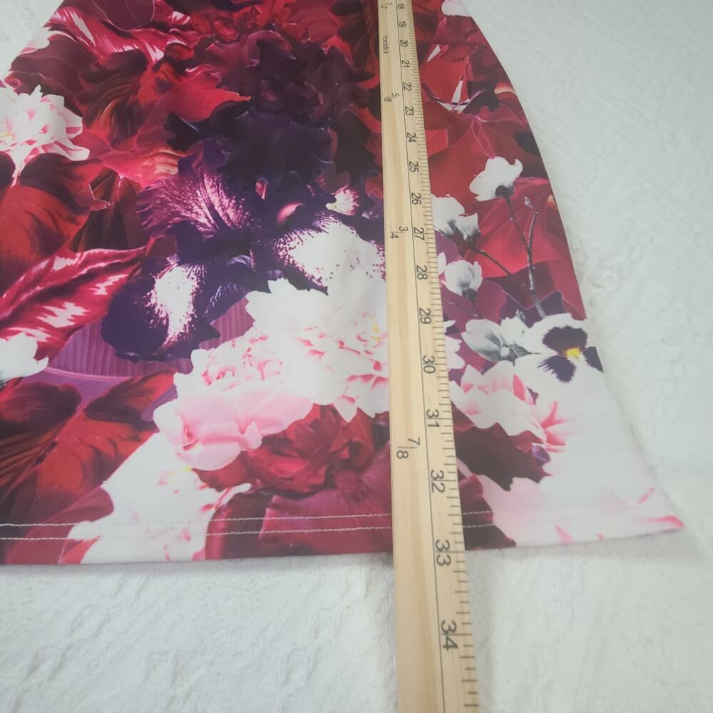 Party cocktail Homecoming Floral Bodycon Mini Dress Size M plunge Neck HOCO - Picture 8 of 12